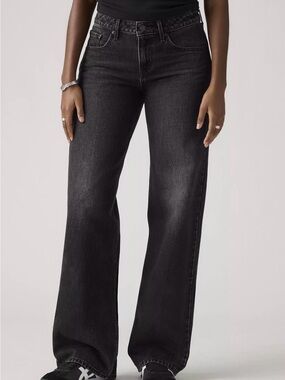 Levi's Black Straight Leg Jeans